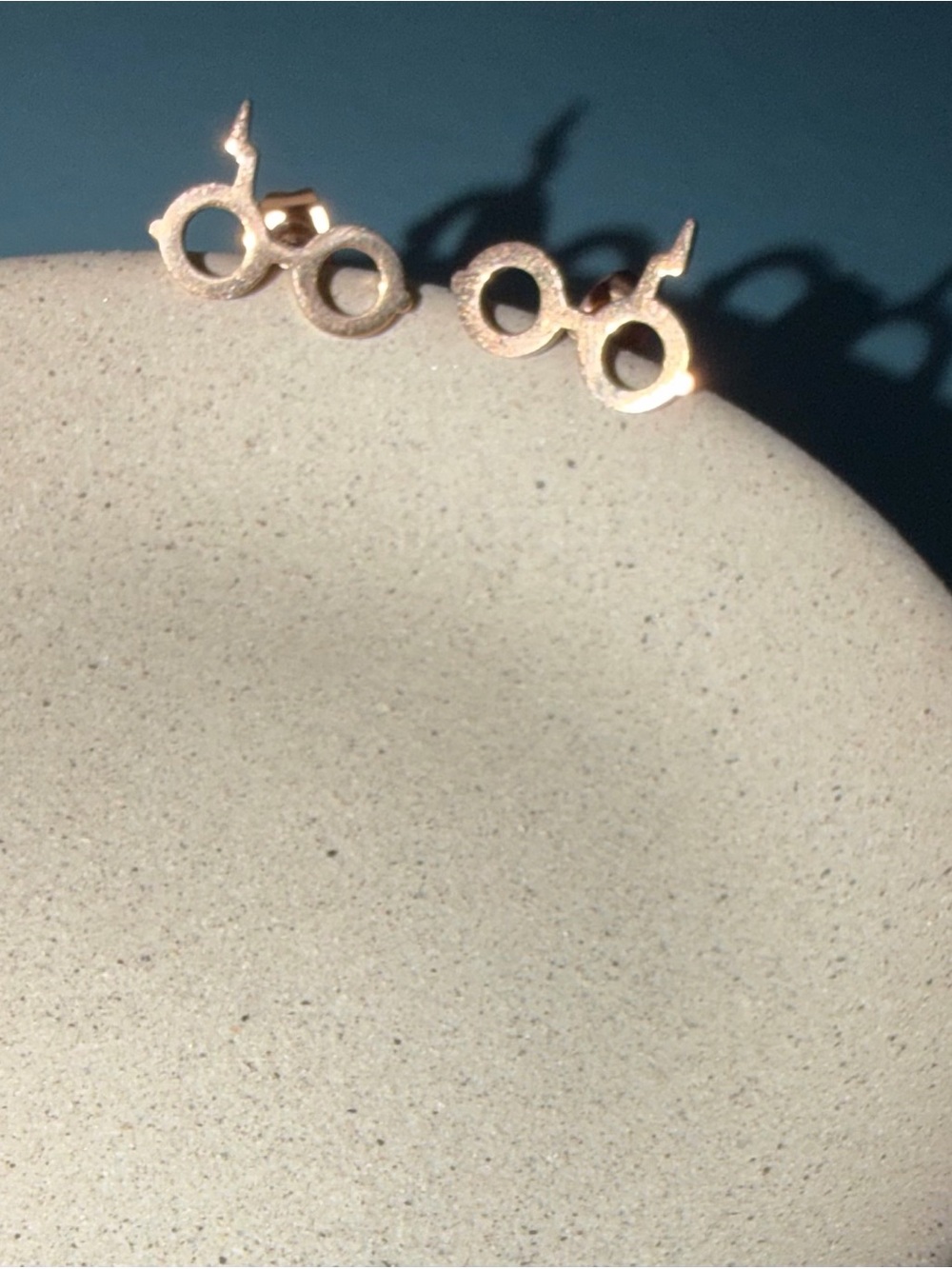 Harry Potter Themed Minimal Gold Circle Stud Earrings for Women